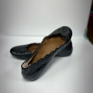 UGG Leather Ballet Flats Women’s Size 10 Black Comfort Shoes